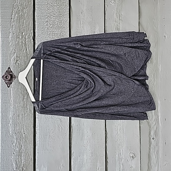 LULULEMON Twist & Wrap Sweater Heathered Black sz L Women's - Picture 8 of 10